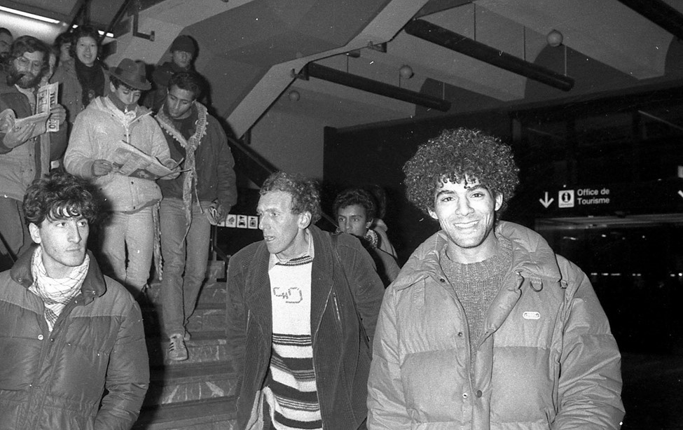 Toumi Djaïdja (third from right) in Lyon, 1983.  