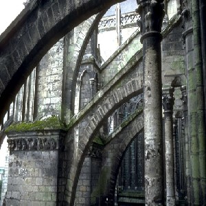 Photograph of nave flyers on the north side of the cathedral