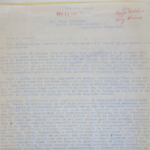 Image of mimeographed letter. 
