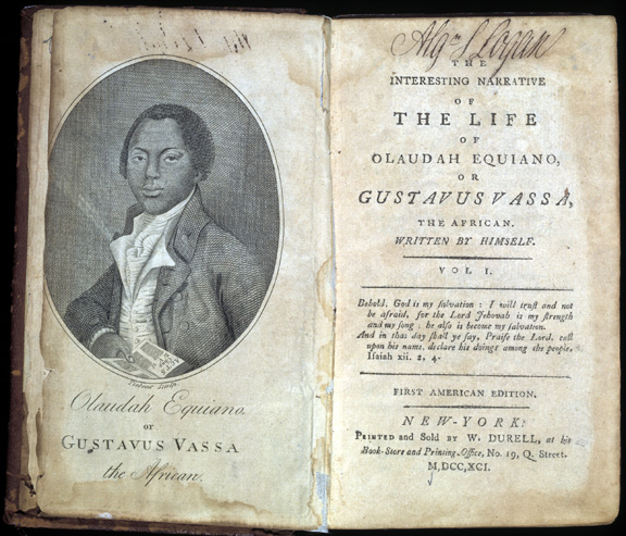 Title page of The Interesting Narrative of the Life of Olaudah Equiano