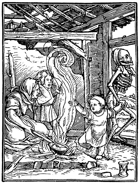 Medieval illustration of death