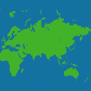 Mercator Projection with Eurasia Centered