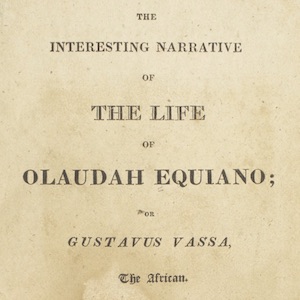 Title page for The Interesting Narrative of the Life of Olaudah Equiano