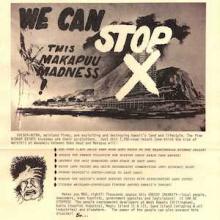 Poster with text "We can stop X"